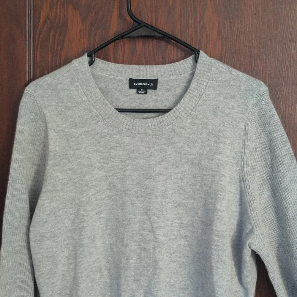 Summersalt Light Gray Extra Fine Merino Wool & Cashmere Sweater Size Medium
